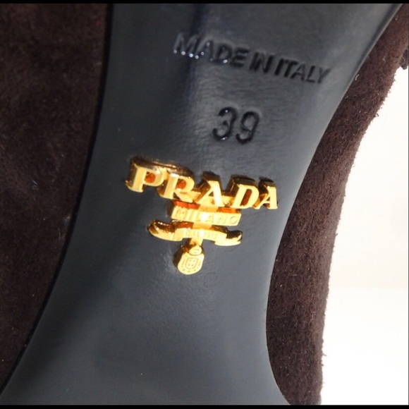 PRADA Dark Brown Fringe Booties Sz 39 - Picture 4 of 11